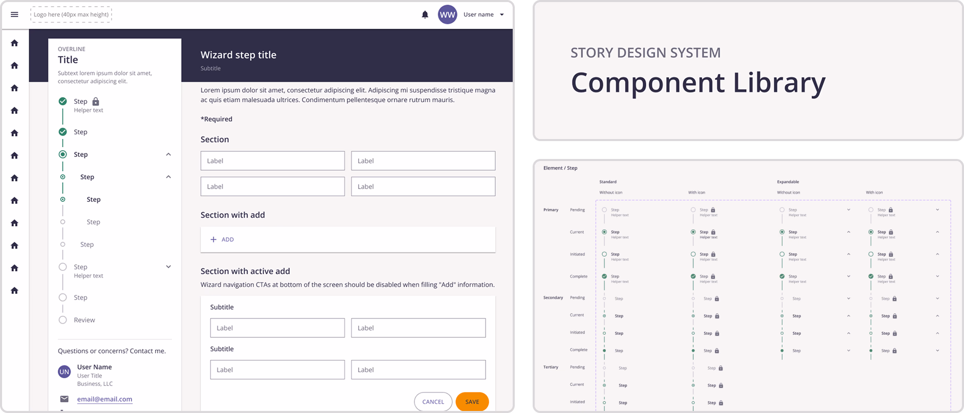 Story design system component library reference